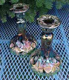 Inverted Strawberry Candlesticks in Green